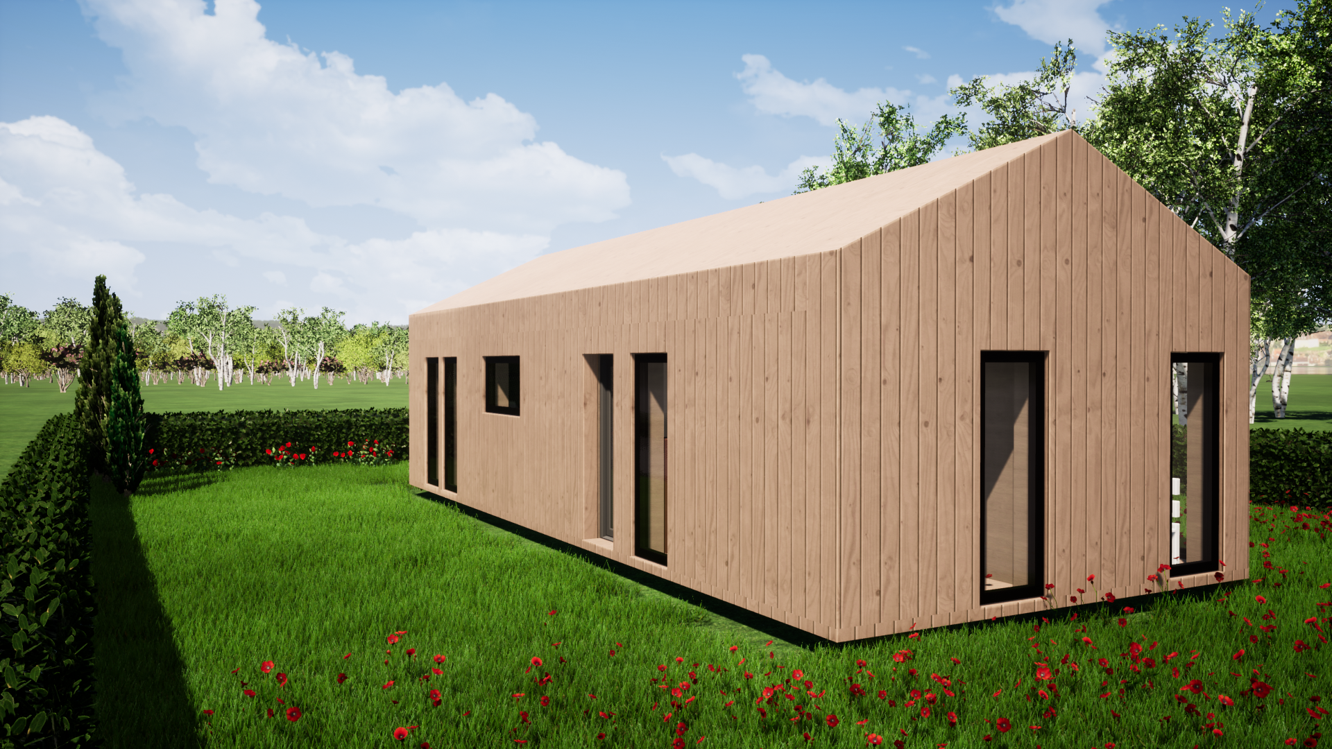 Tiny house danmark køb Fresno 60 m2 Lav energi Designet Bozel hus