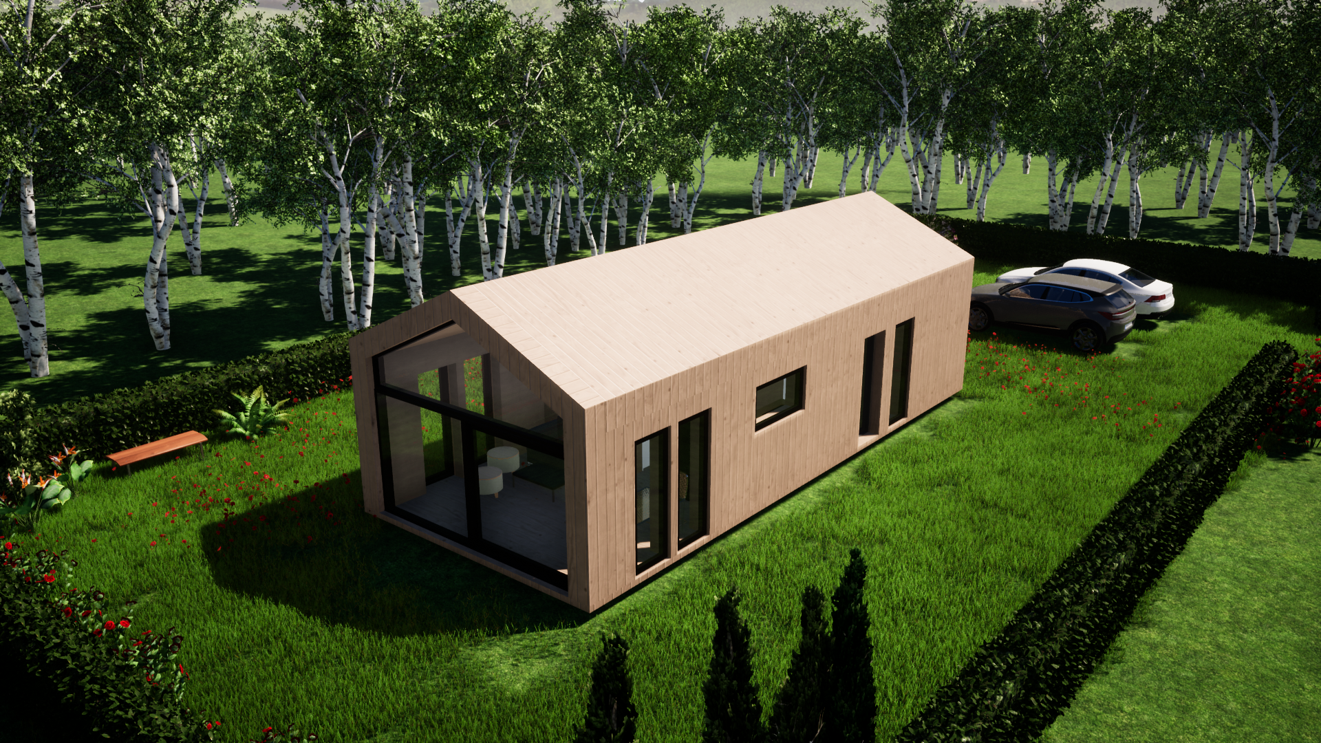 Tiny house helårsbeboelse Fresno 60m2 Lavernergi Bozel Designhus