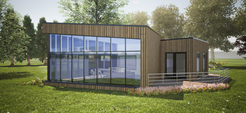 Tiny house helårsbeboelse Living Multi 102 m2 Bozelhus Designhus Lavenergi hus